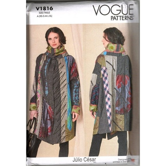 Vogue V1816 Misses XS to XL Julio Cesar Lined Jacket Uncut Sewing Pattern - Picture 1 of 2
